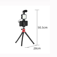 GFHSKRPL Octopus Tripod Microphone Fill Light Vlog Set Mobile Video Shooting
