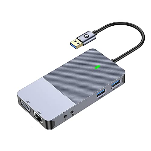 USB 3.0 Triple Display Docking Station with Dual HDMI & VGA