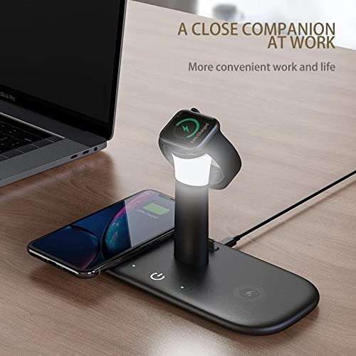 3-in-1 15W Wireless Charging Station with LED Lamp