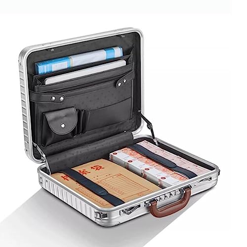 Premium Aluminum Laptop Briefcase with Organizer