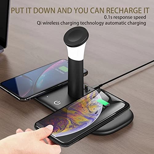 3-in-1 15W Wireless Charging Station with LED Lamp