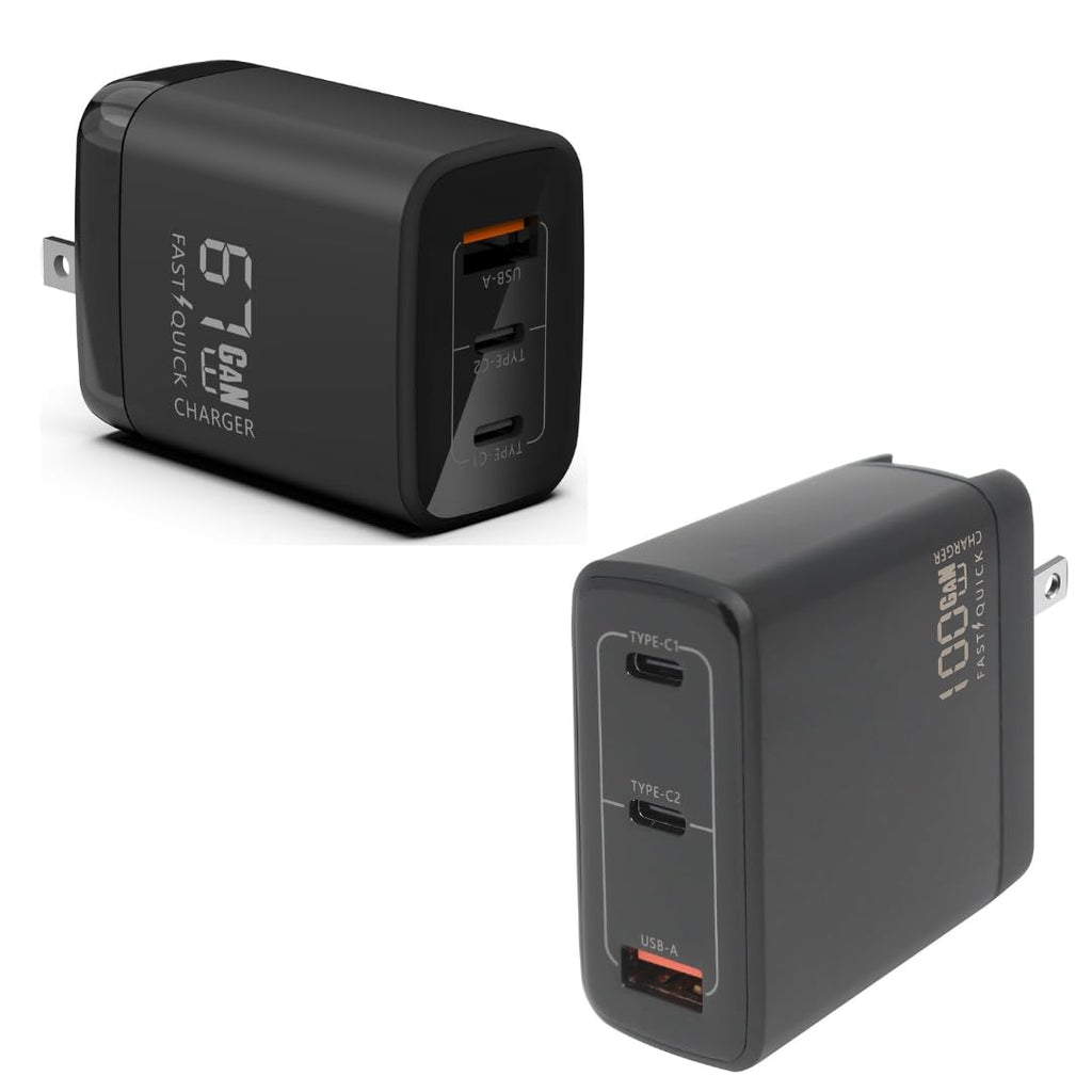 67W/100W GaN USB-C Fast Charger with USB-A