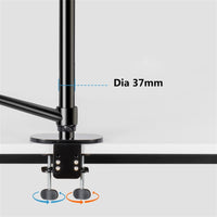 6-in-1 Desktop Streaming Stand with Ring Light & Microphone Mount
