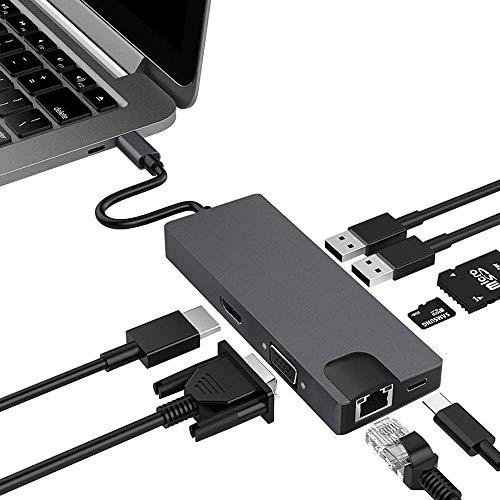8-in-1 USB-C Docking Station with 4K HDMI & Gigabit Ethernet