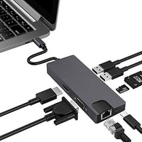 8-in-1 USB-C Docking Station with 4K HDMI & Gigabit Ethernet