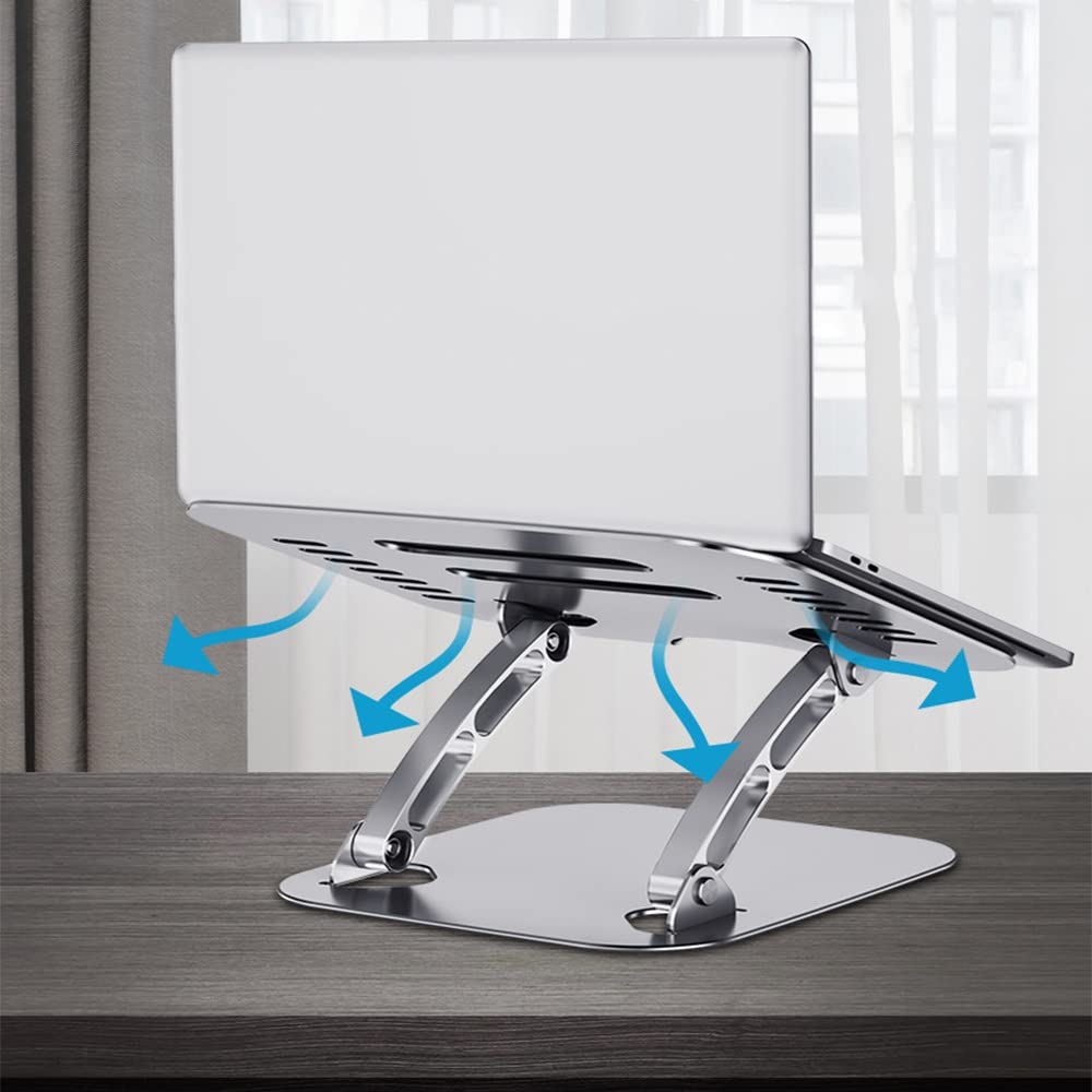 Adjustable Aluminum Laptop Stand for Desk & Bed