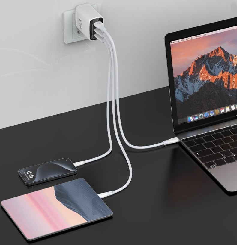 67W/100W GaN USB-C Fast Charger with USB-A