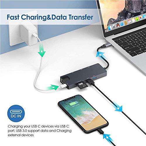 8-in-1 USB-C Docking Station with 4K HDMI & Gigabit Ethernet
