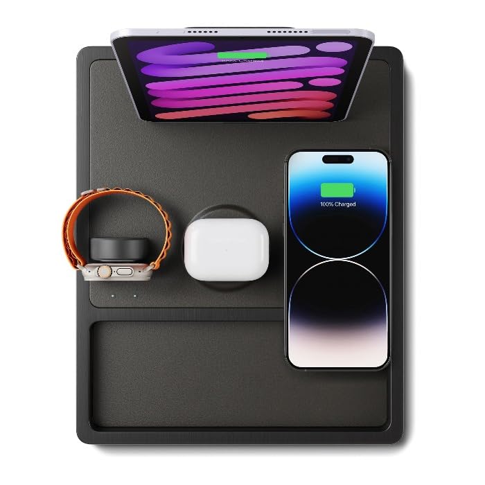 Quad Tray - 4-in-1 MagSafe Magnetic Wireless Charger with iPad Stand Support