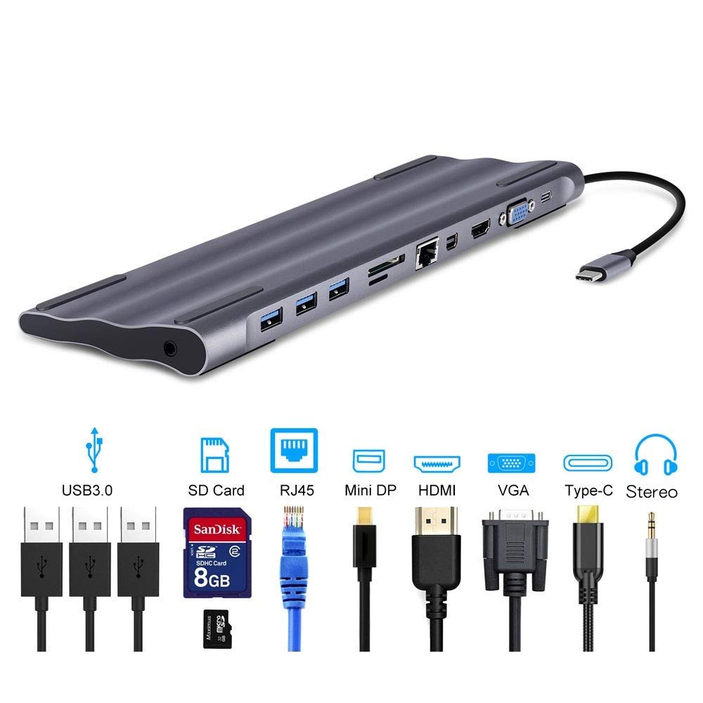 11-in-1 USB-C Docking Station with Dual Display & Ethernet