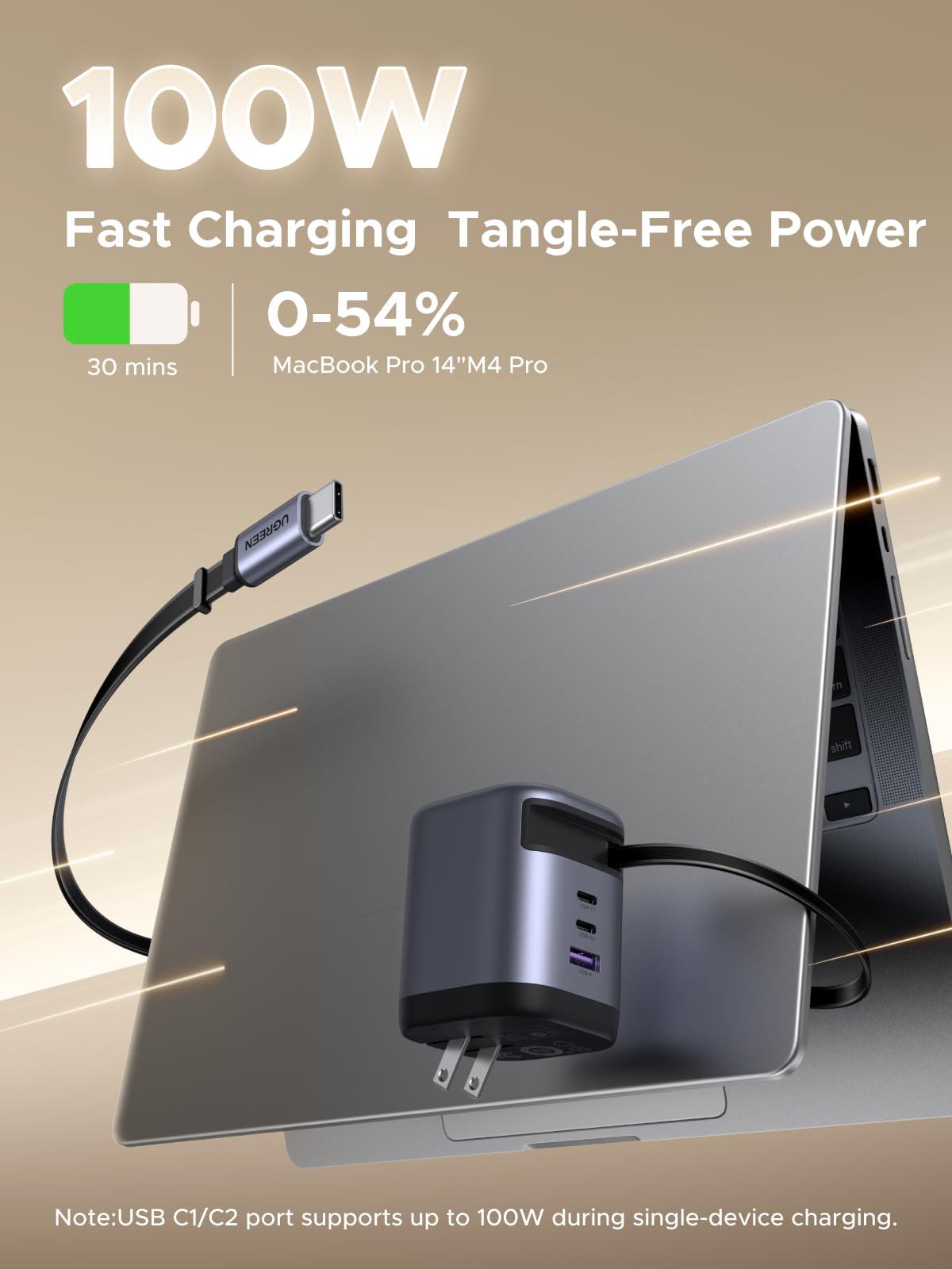 Retractable USB-C GaN Charger Kit – 4 Pack