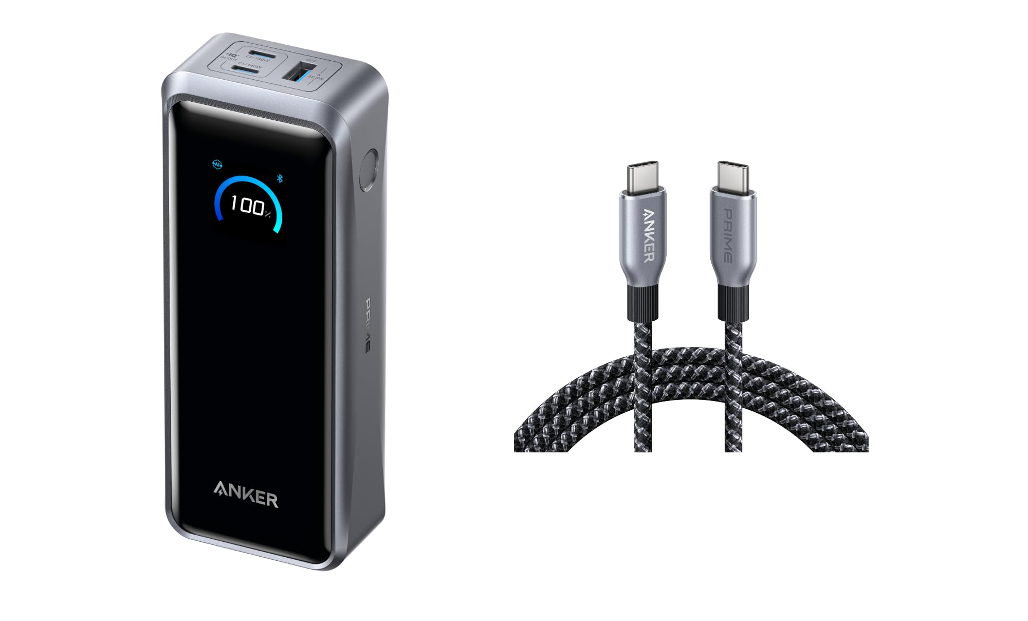 Anker Prime Power Bank & USB C to USB C Cable (Bundle)