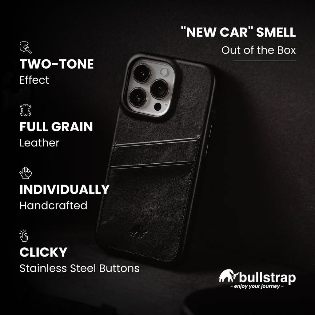Bullstrap Premium Leather Portfolio Phone Case