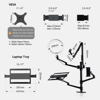 6-in-1 Desktop Streaming Stand with Ring Light & Microphone Mount