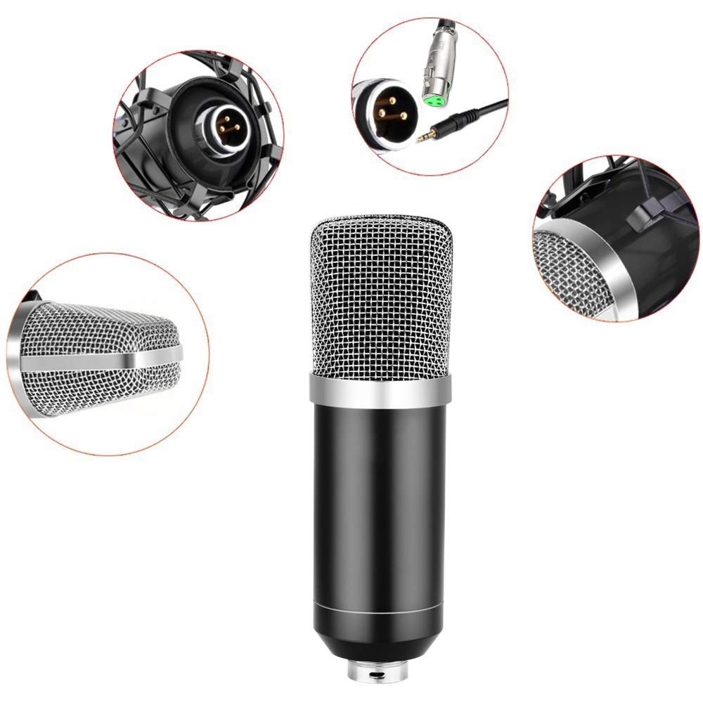 Condenser Microphone Kit with Adjustable Boom Arm