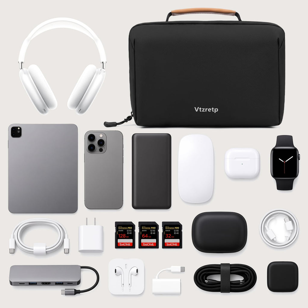 Water-Resistant Electronics Organizer Travel Case