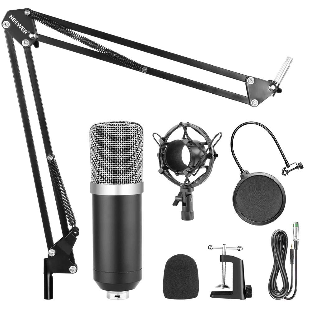 Condenser Microphone Kit with Adjustable Boom Arm