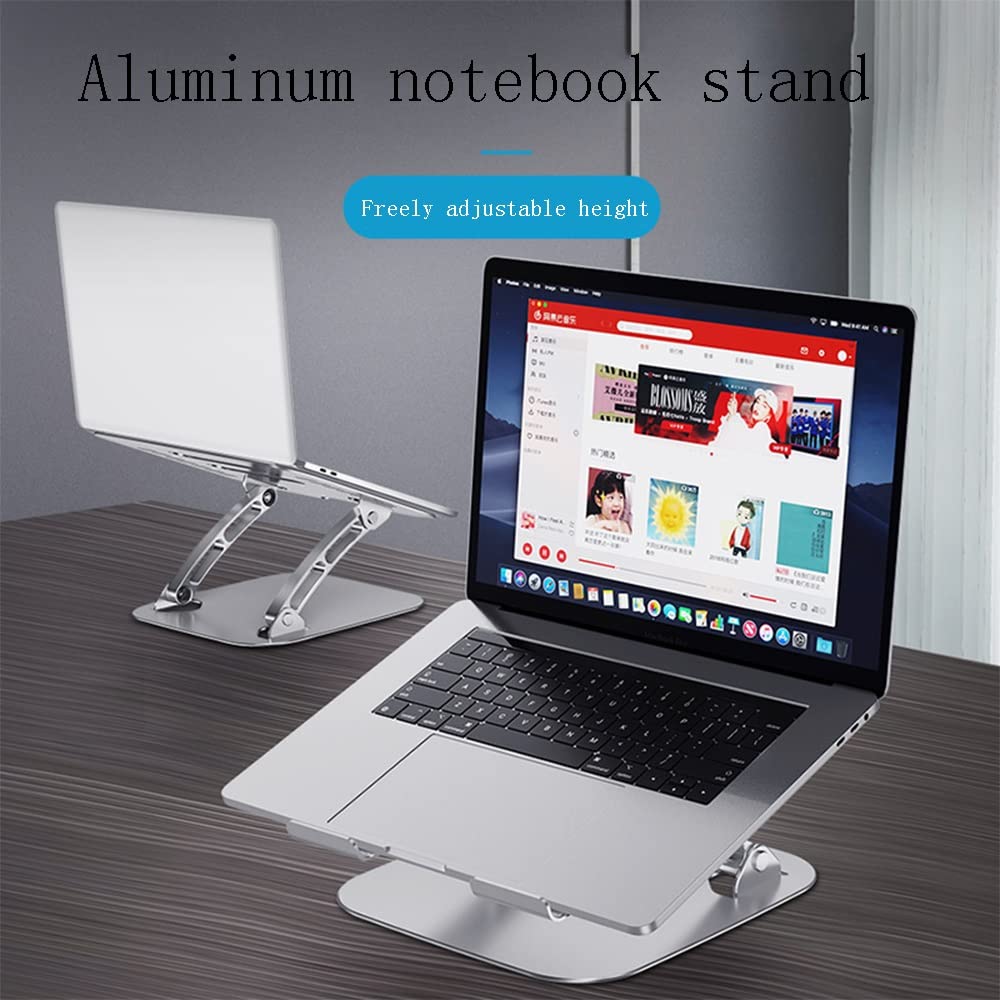 Adjustable Aluminum Laptop Stand for Desk & Bed