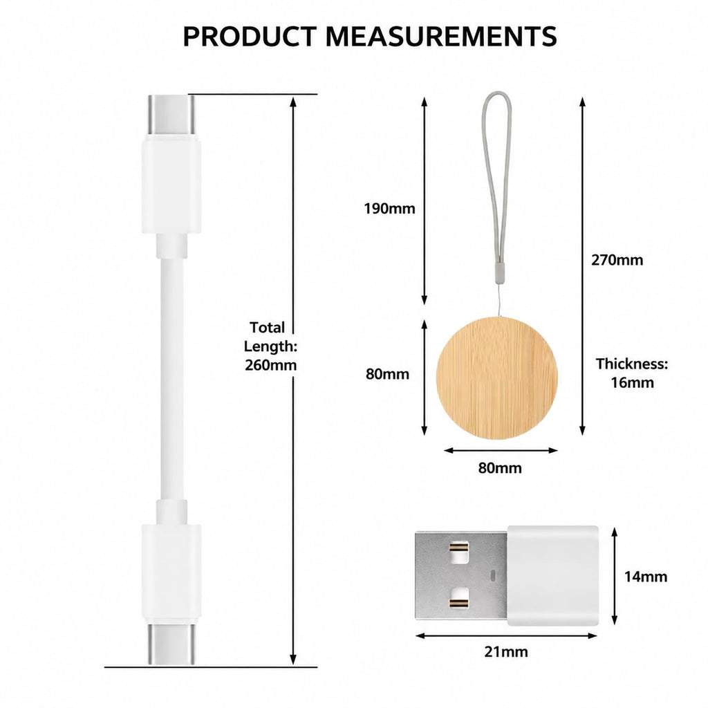 5-in-1 60W Bamboo Fast Charging Cable Kit