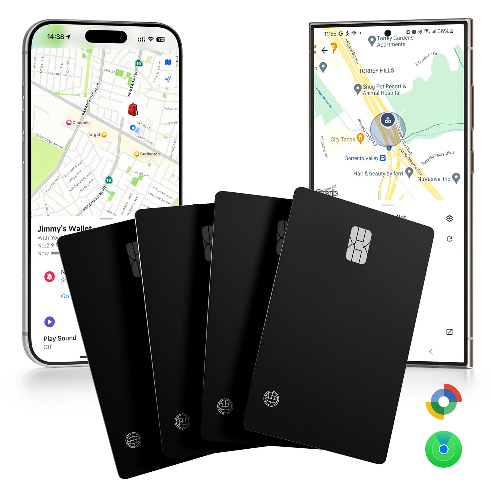 Ultra-Slim Rechargeable Wallet Tracker Card
