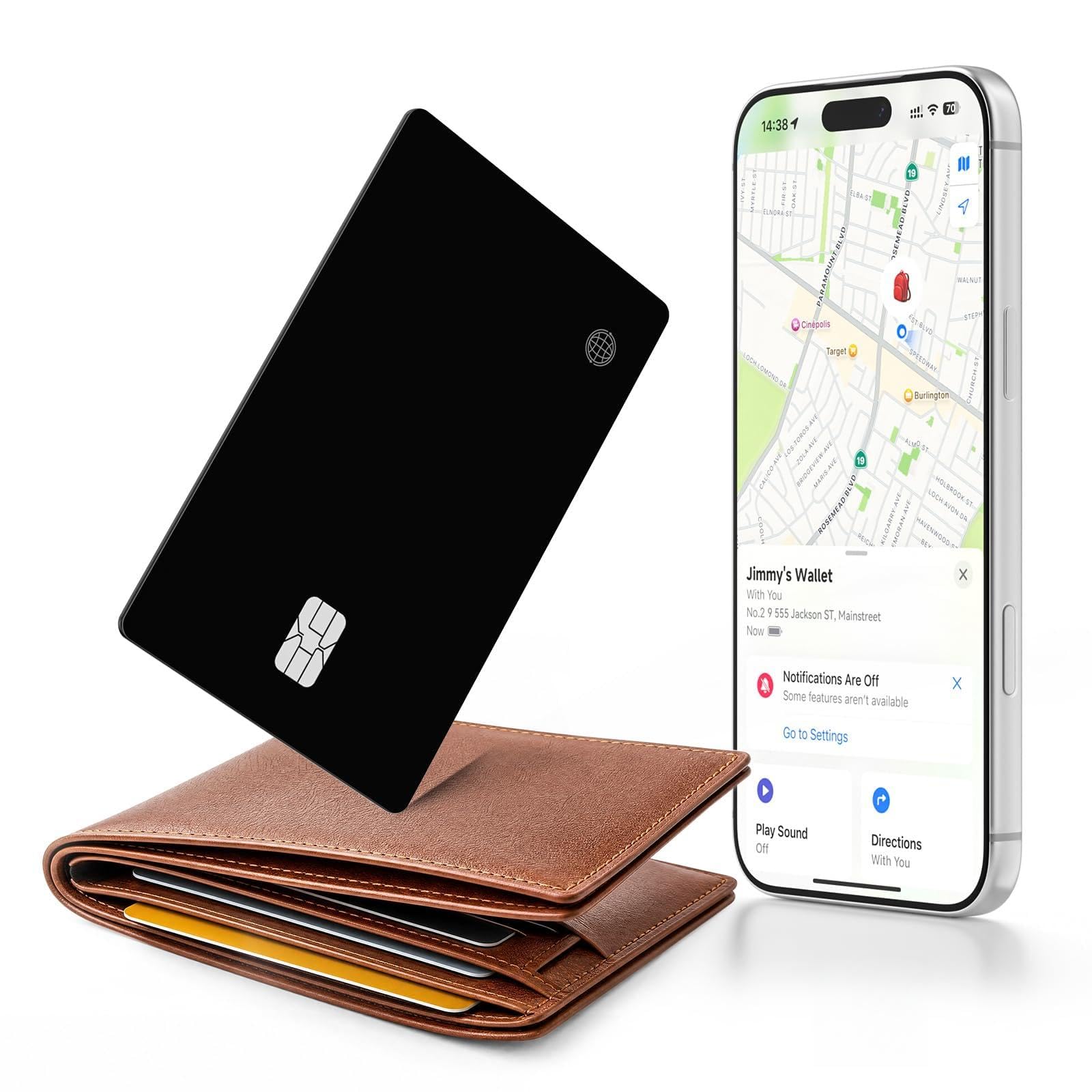 Ultra-Slim Rechargeable Wallet Tracker Card
