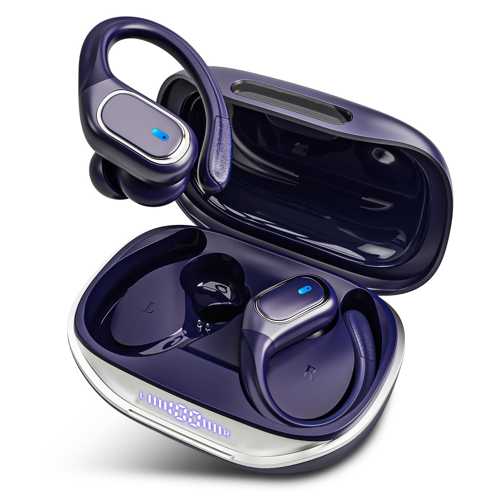 Bluetooth 5.3 Sports Earbuds with LED Charging Case