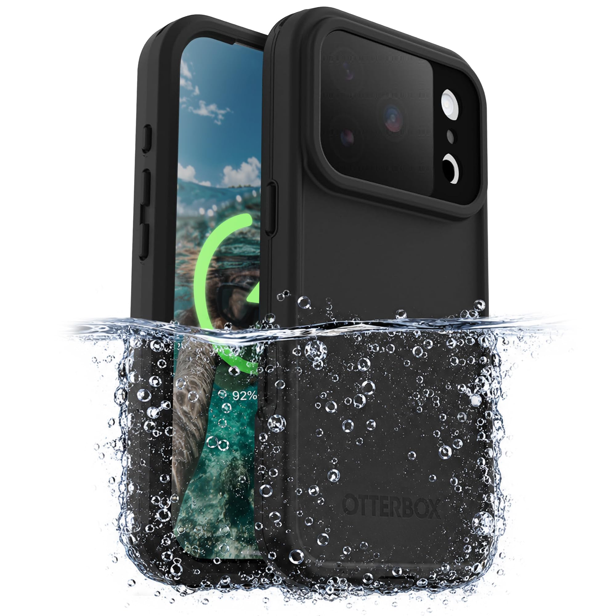 OtterBox iPhone 17 Pro – Frē Waterproof Magsafe Case - Submerge Green