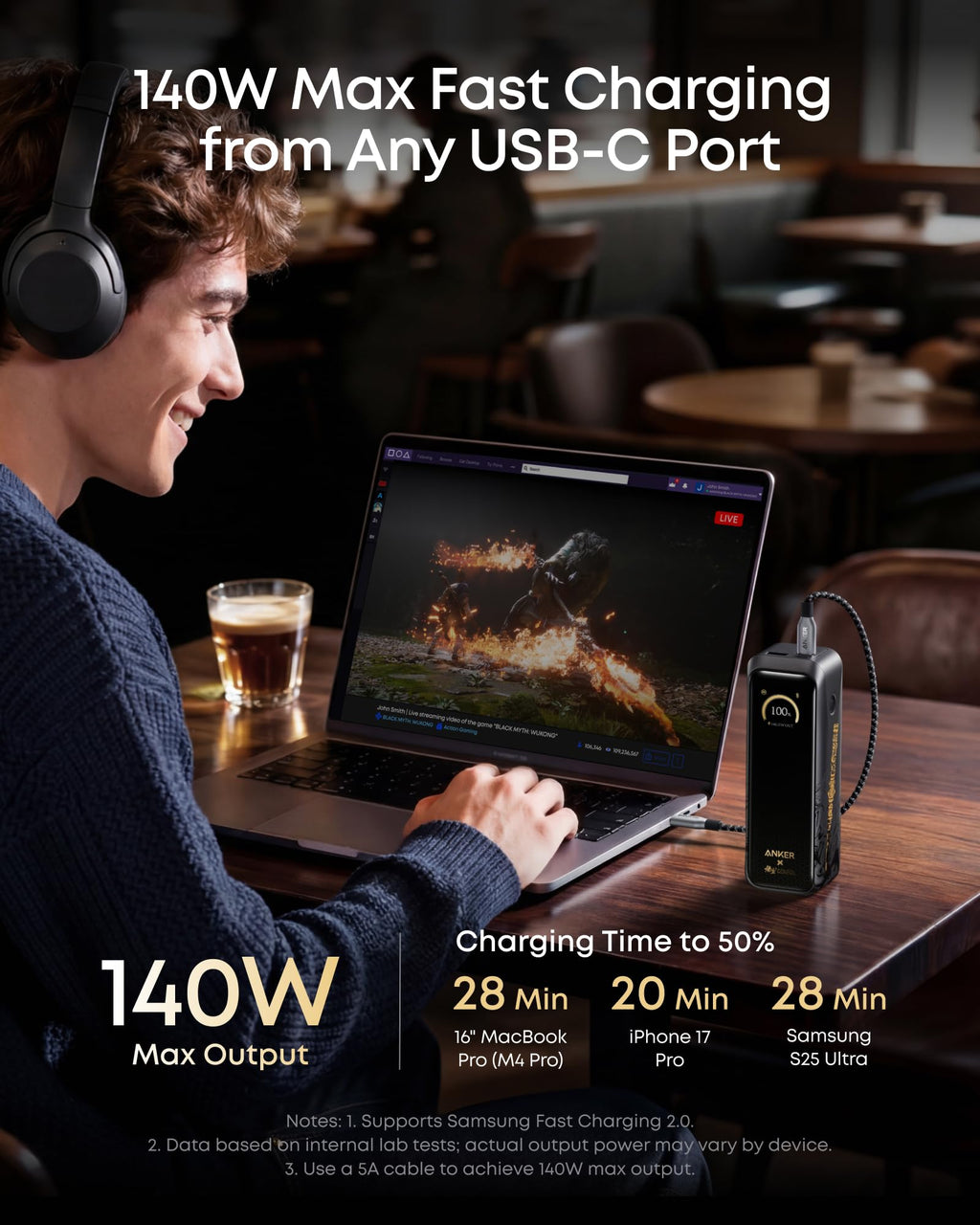 20,100mAh 220W 3-Port Portable Power Bank