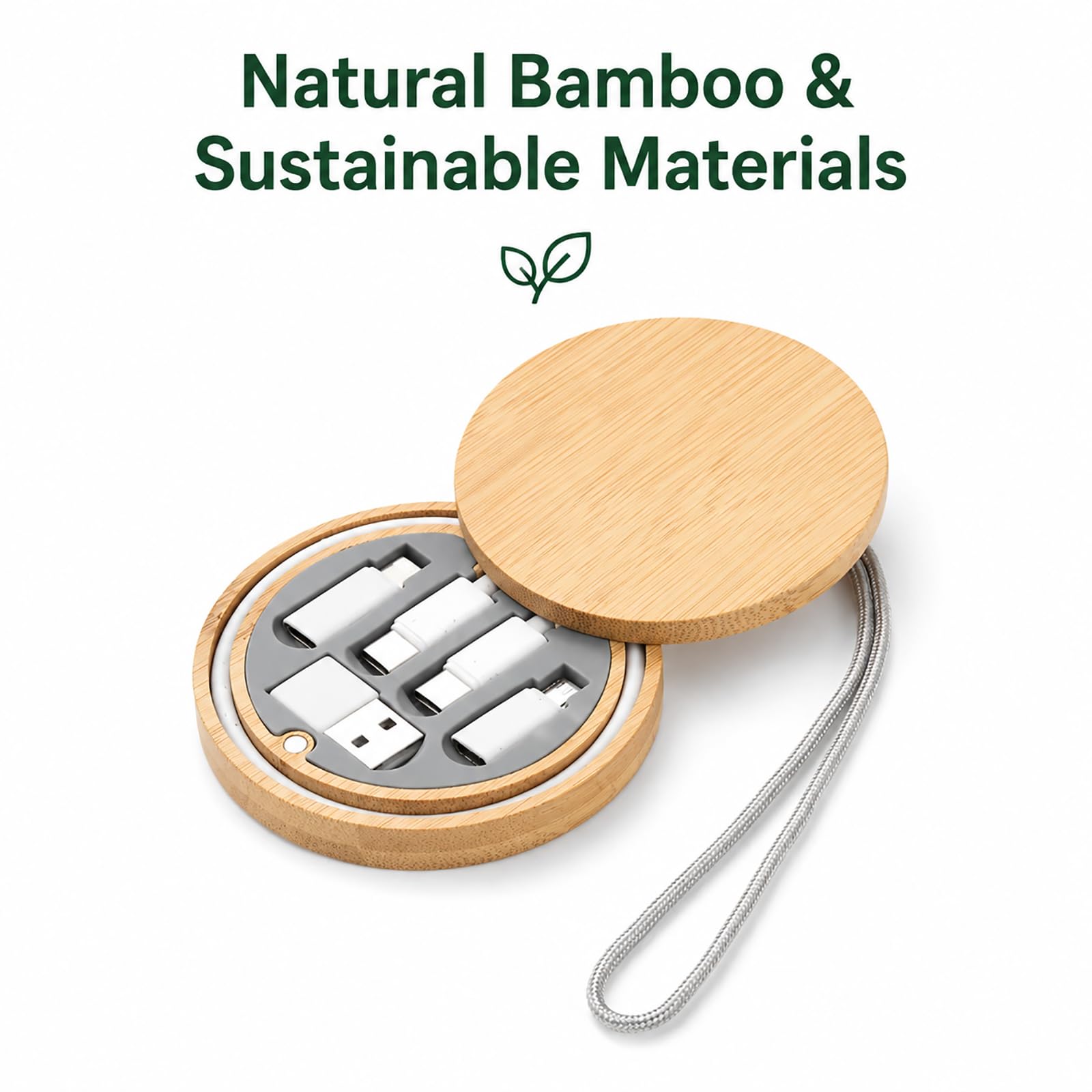 5-in-1 60W Bamboo Fast Charging Cable Kit