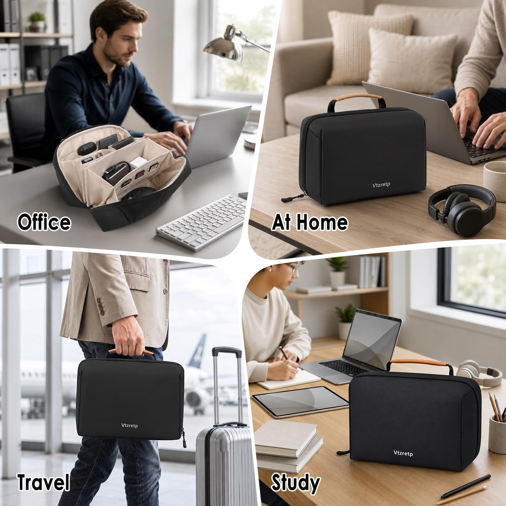 Water-Resistant Electronics Organizer Travel Case