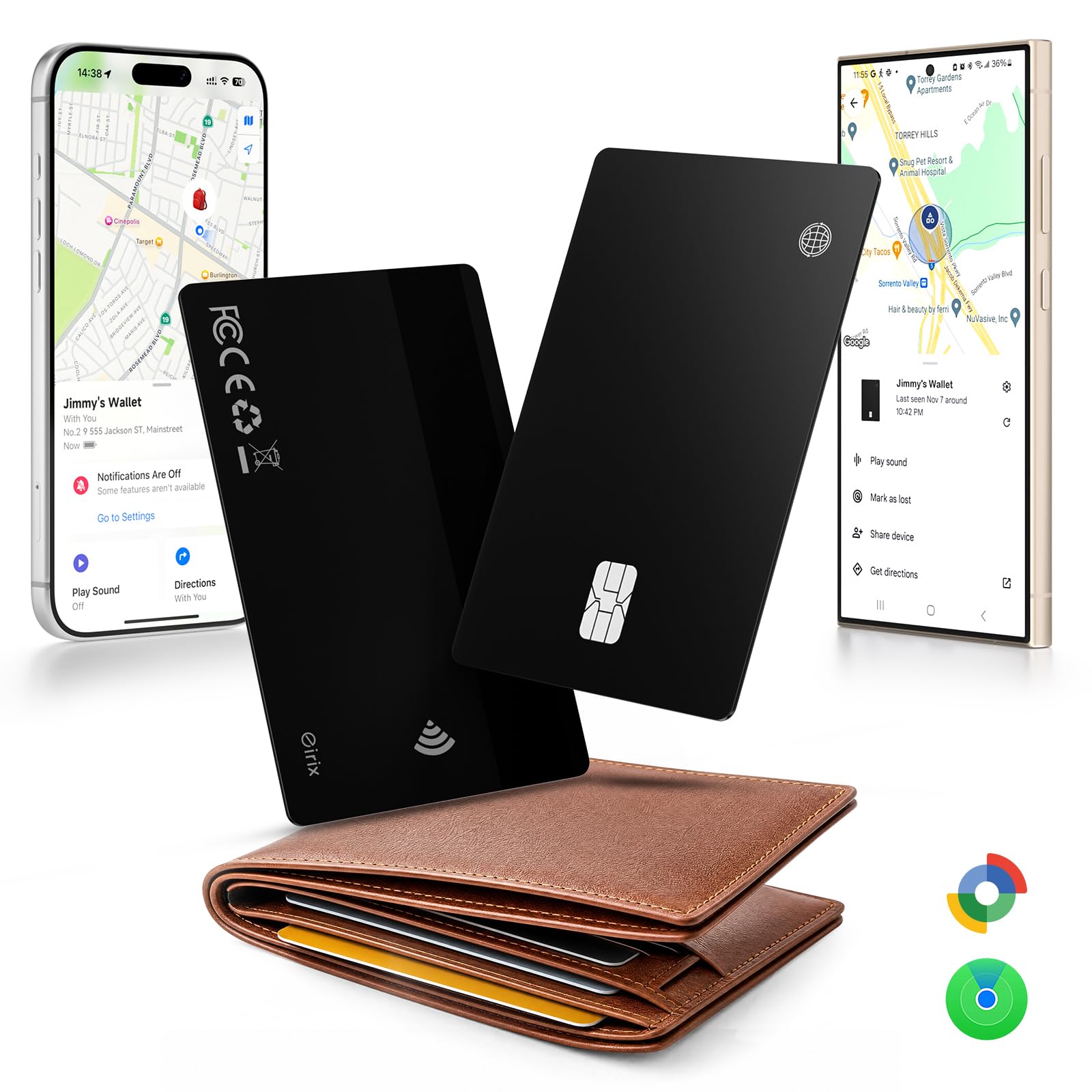 Ultra-Slim Rechargeable Wallet Tracker Card