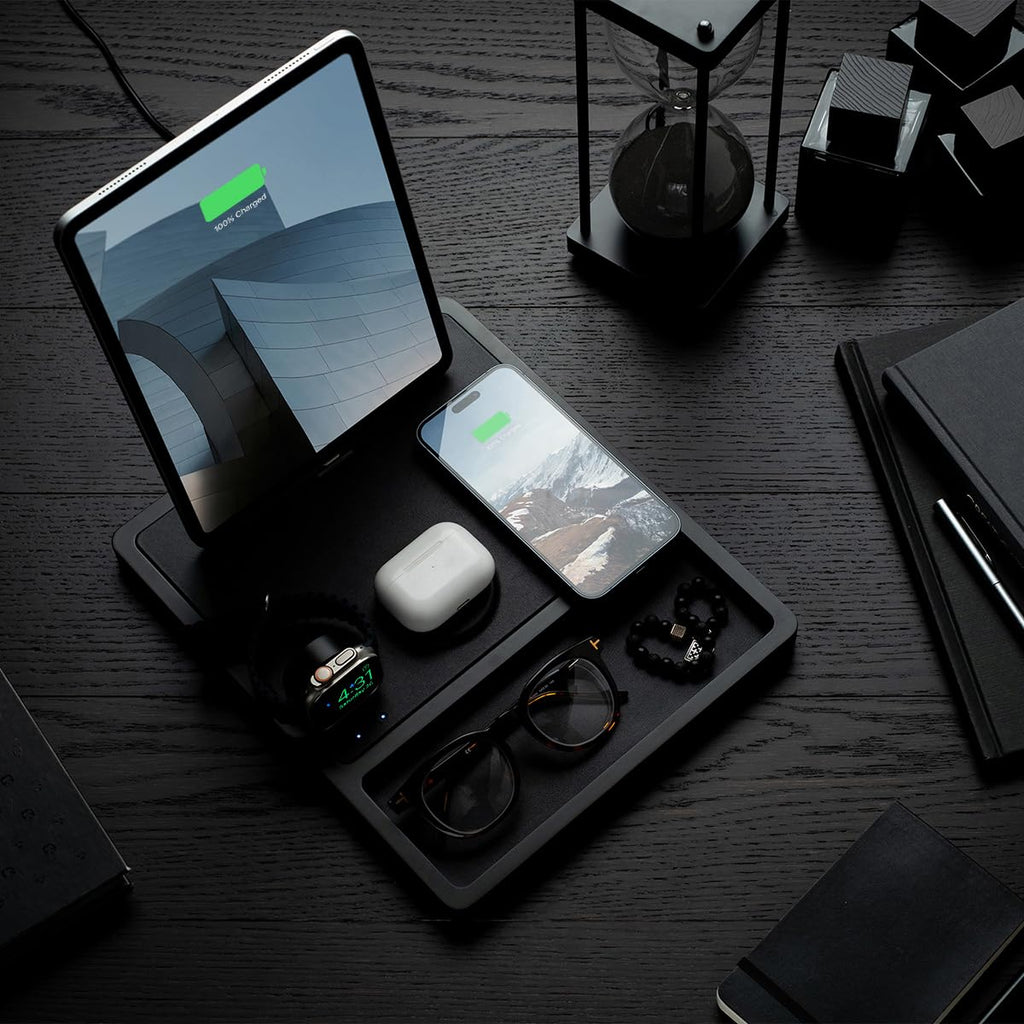 Quad Tray - 4-in-1 MagSafe Magnetic Wireless Charger with iPad Stand Support