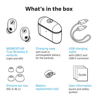 Sennheiser Momentum True Wireless 5 Bluetooth Earbuds, Graphite