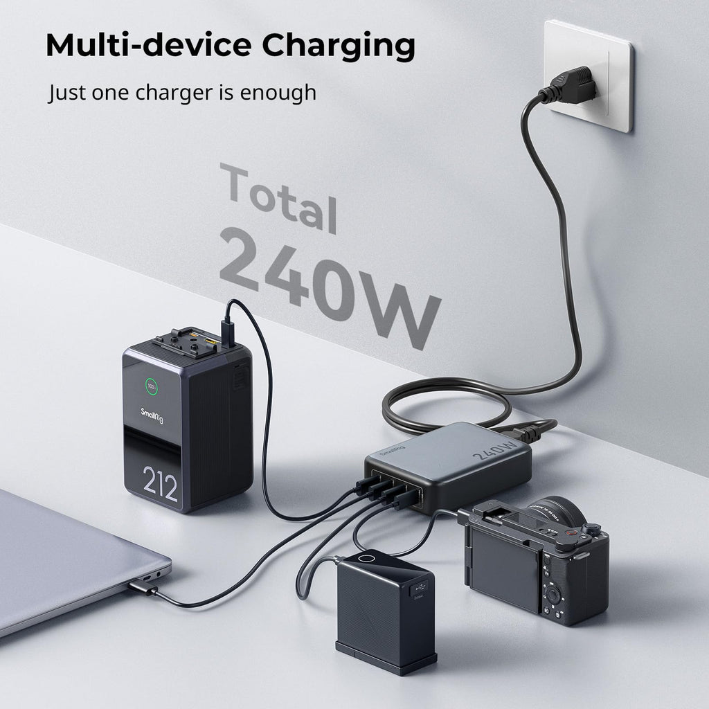 SmallRig 240W USB-C Charger and USB C Cable