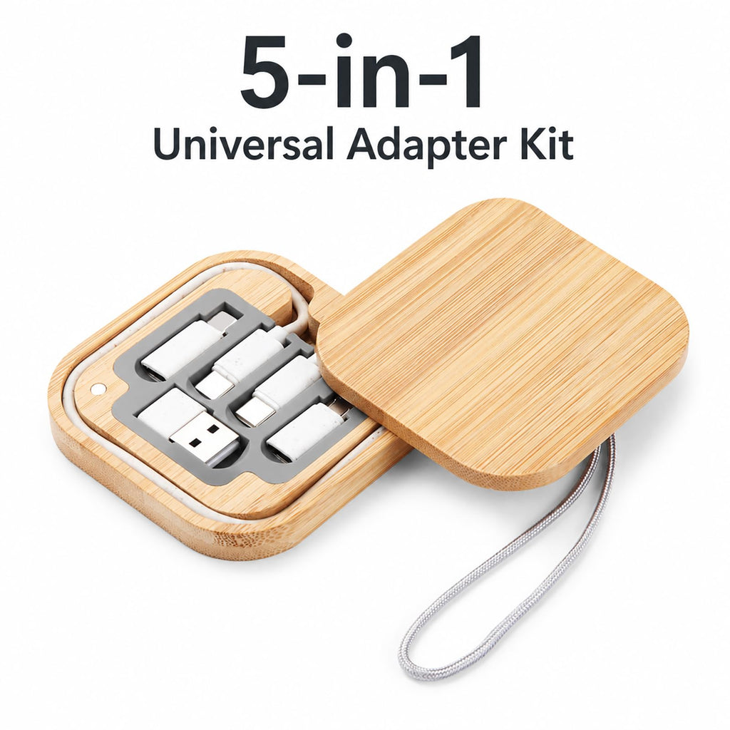 5-in-1 60W Bamboo Fast Charging Cable Kit