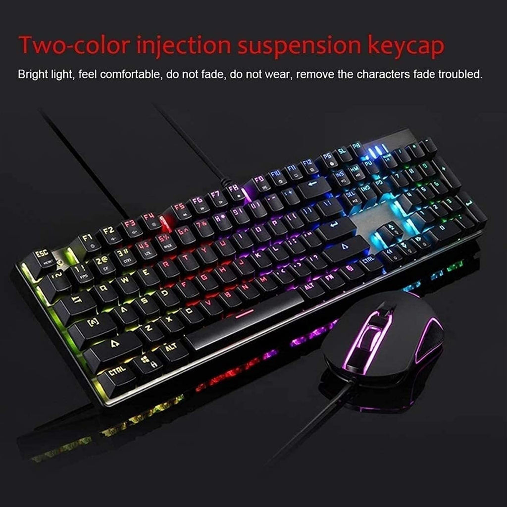 Wired Mechanical Keyboard & Mouse Combo with Backlight
