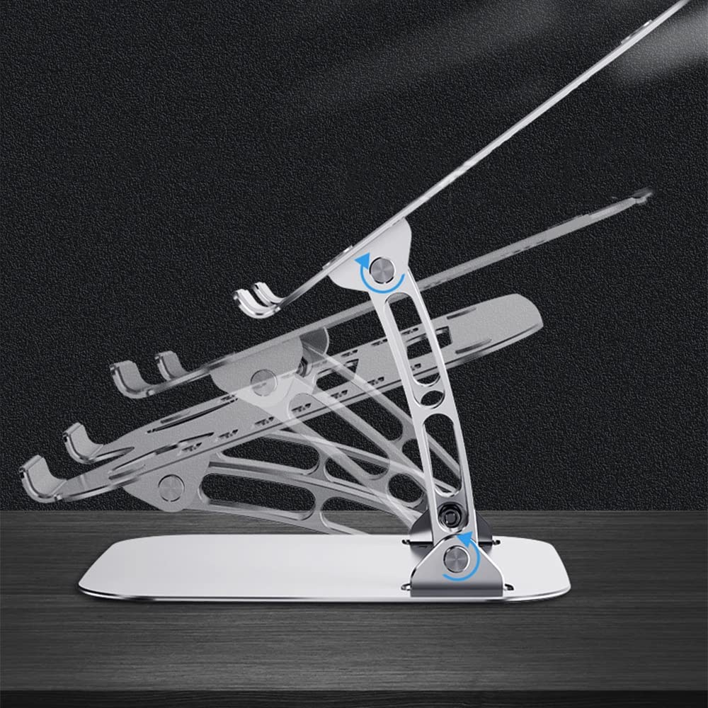 Adjustable Aluminum Laptop Stand for Desk & Bed