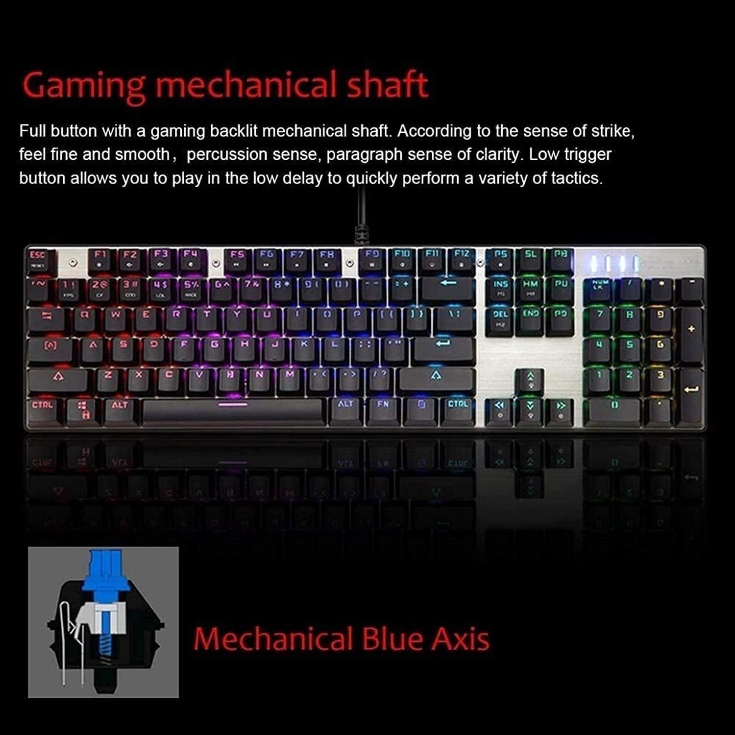 Wired Mechanical Keyboard & Mouse Combo with Backlight