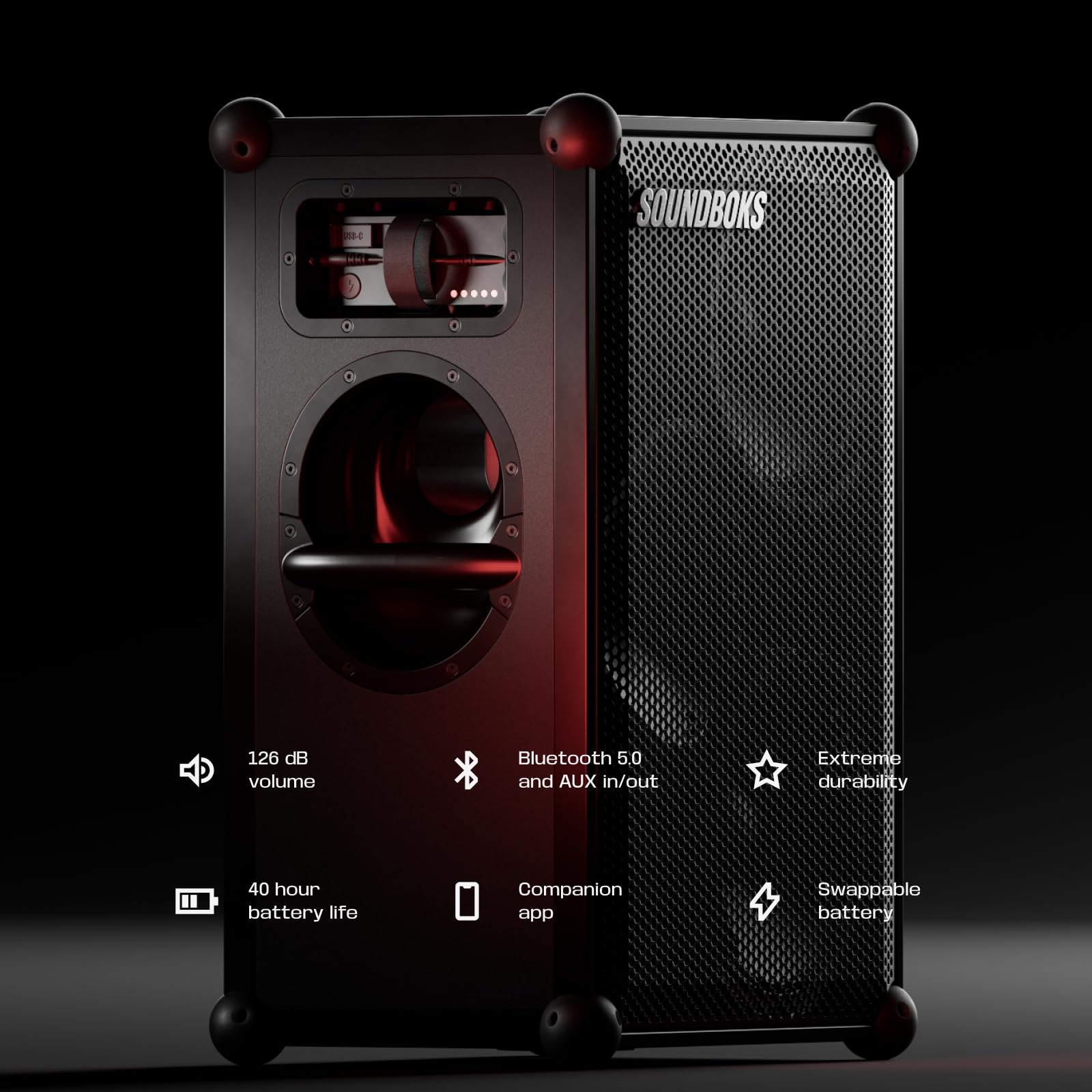 Portable Bluetooth Party Speaker with 40-Hour Battery