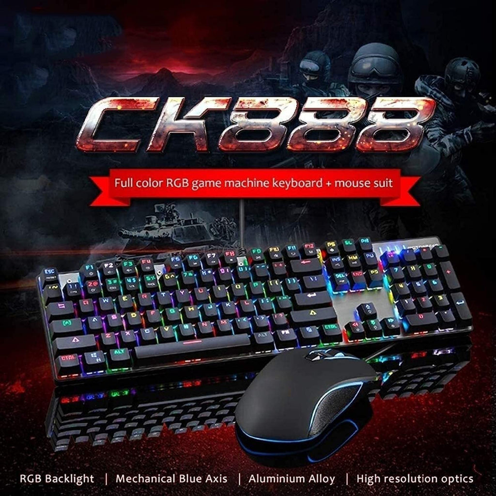 Wired Mechanical Keyboard & Mouse Combo with Backlight
