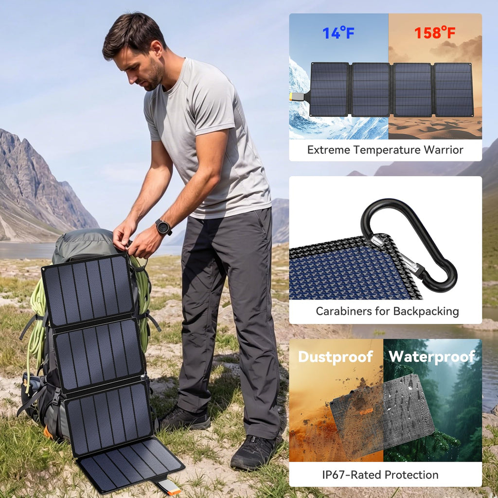 AMPSOS Explore More Bundle: 2 Power Banks + Free Solar Panel Charger