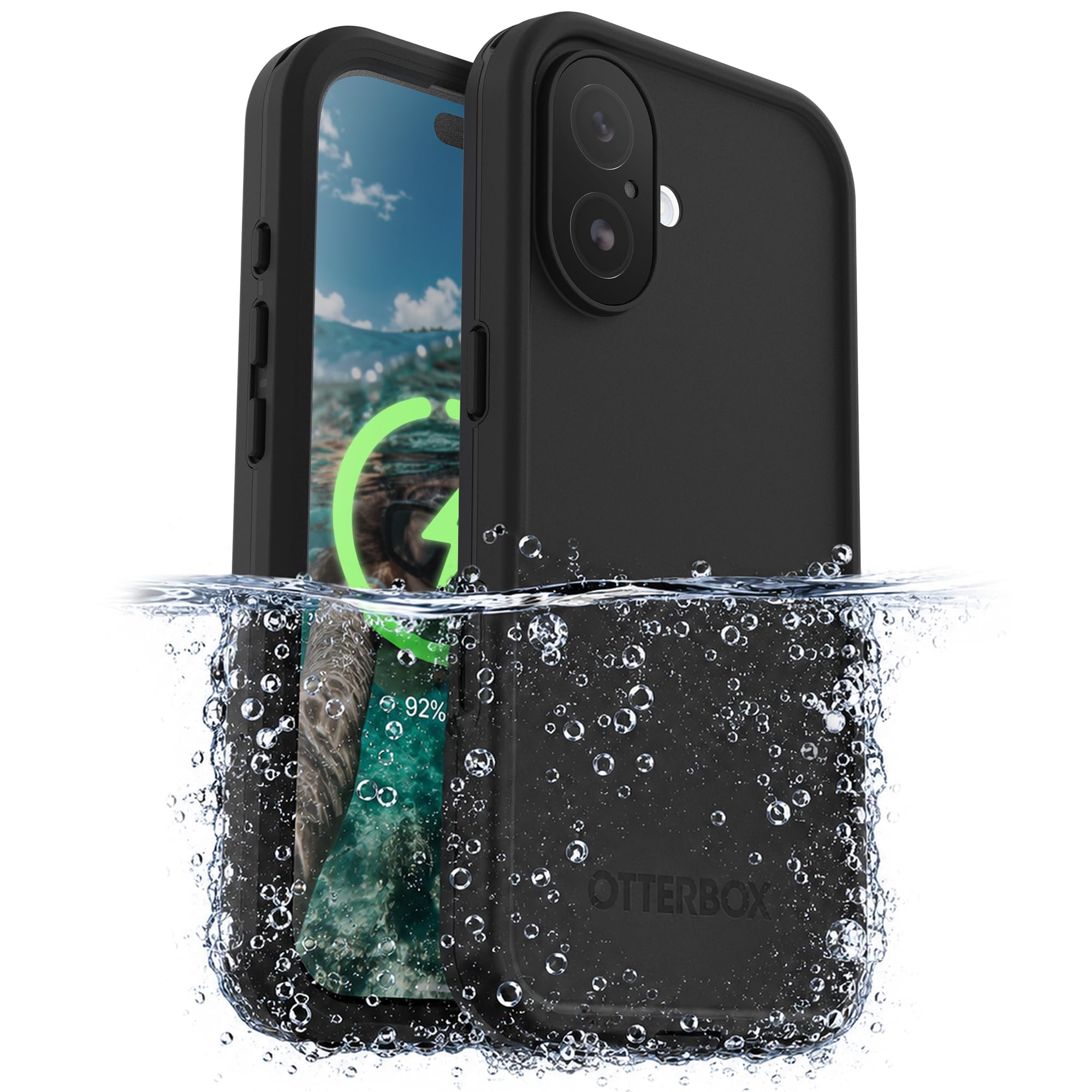 OtterBox iPhone 17 Pro – Frē Waterproof Magsafe Case - Submerge Green