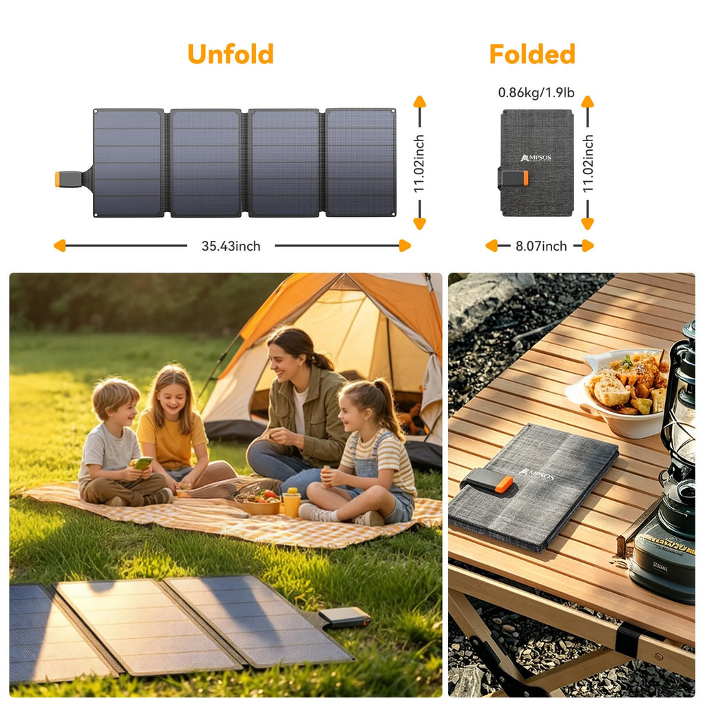 AMPSOS Explore More Bundle: 2 Power Banks + Free Solar Panel Charger