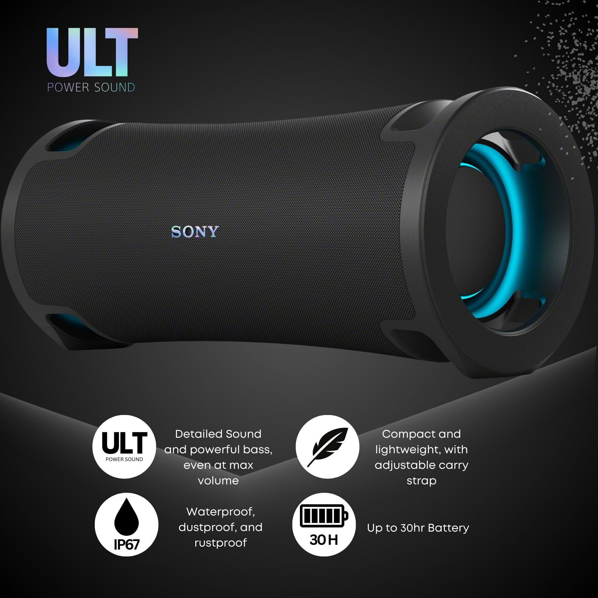 Sony ULT Field 7 SRSULT70 Wireless Portable X-Balanced (Stereo Pair, Black)